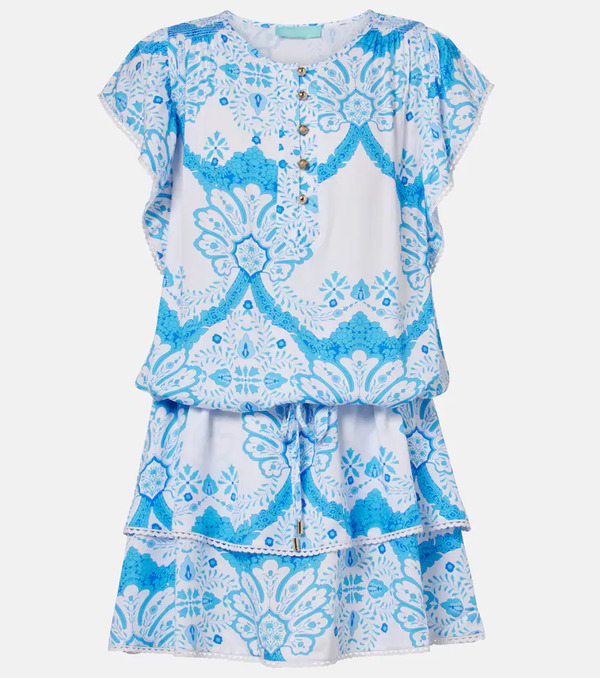  Melissa Odabash Melissa Odabash Lenni Printed Tiered Minidress 