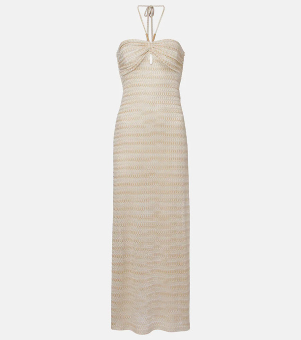  Melissa Odabash Melissa Odabash Mila Off-shoulder Lamã© Maxi Dress 