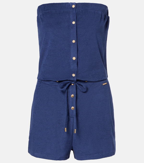  Melissa Odabash Melissa Odabash Naomi Cotton-blend Terry Romper 