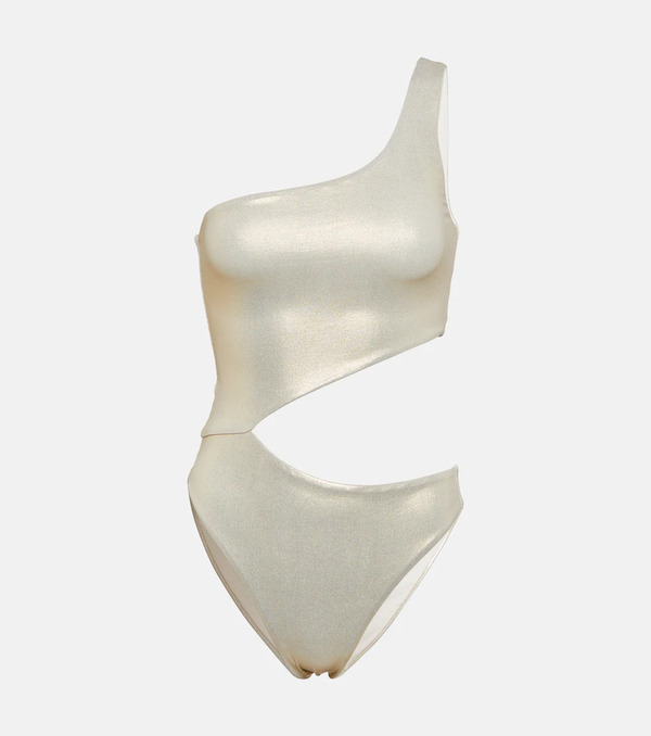  Melissa Odabash Melissa Odabash Nassau Metallic Asymmetric Swimsuit 