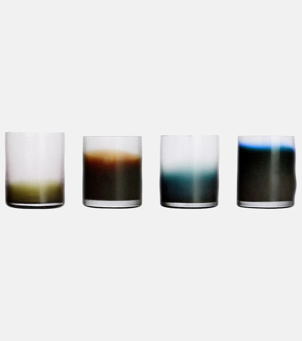  Milena Kling Milena Kling Raw Glassware Set Of 4 Glass Tumblers 