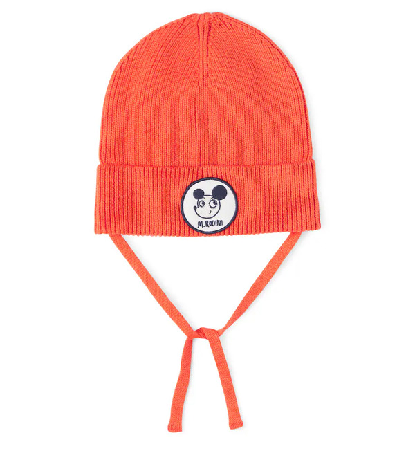  Mini Rodini Mini Rodini Appliquã© Cotton And Wool Beanie 