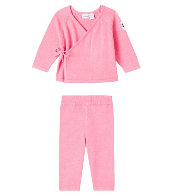  Mini Rodini Mini Rodini Baby Cotton Cardigan And Pants Set 