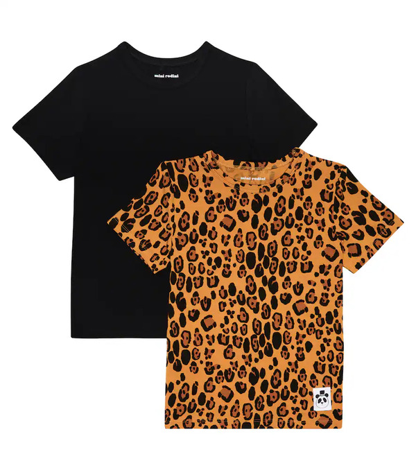  Mini Rodini Mini Rodini Basic Leopard Set Of 2 Jersey T-shirts 