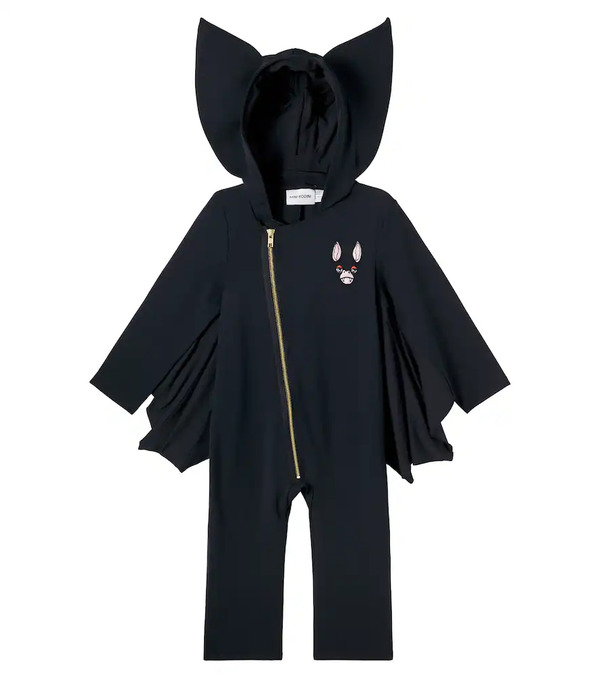  Mini Rodini Mini Rodini Bat Cotton-blend Jersey Jumpsuit 