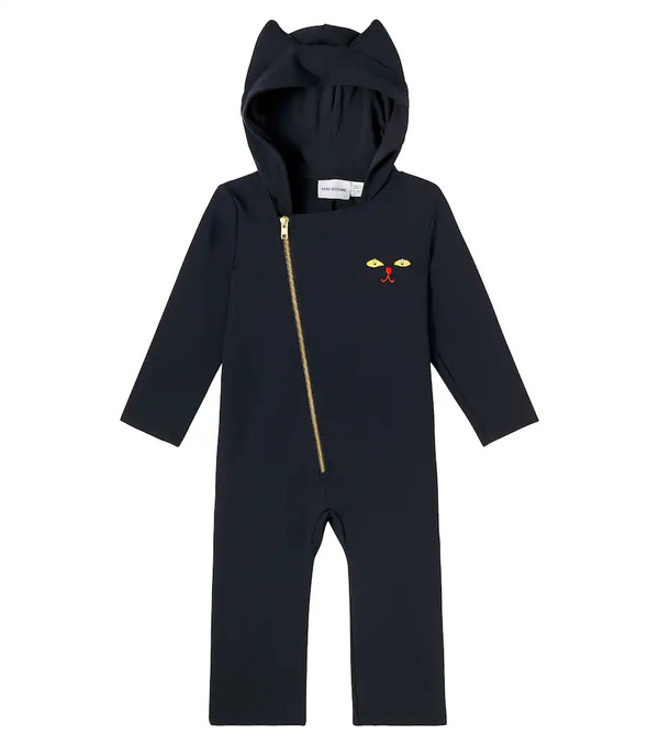  Mini Rodini Mini Rodini Catsuit Cotton-blend Jersey Jumpsuit 