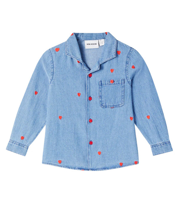  Mini Rodini Mini Rodini Embroidered Denim Shirt 