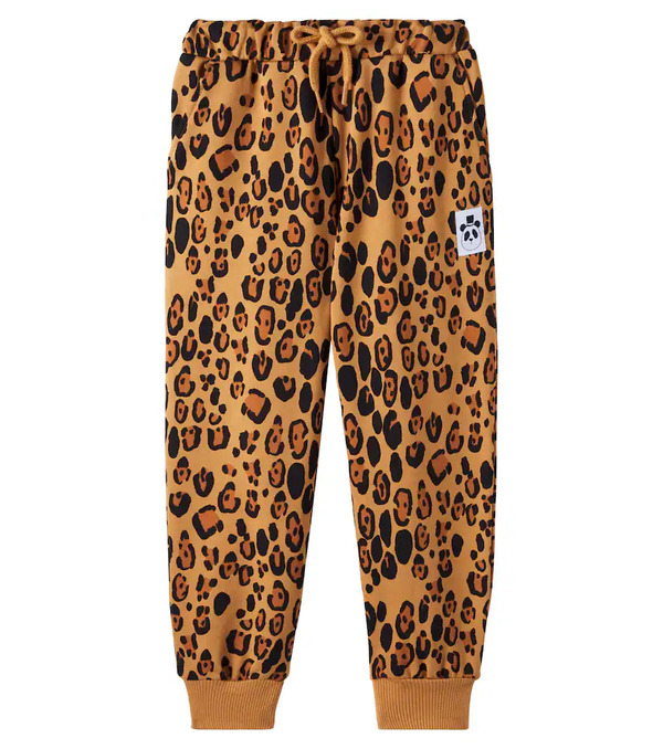 Mini Rodini Mini Rodini Leopard-print Cotton Jersey Sweatpants 