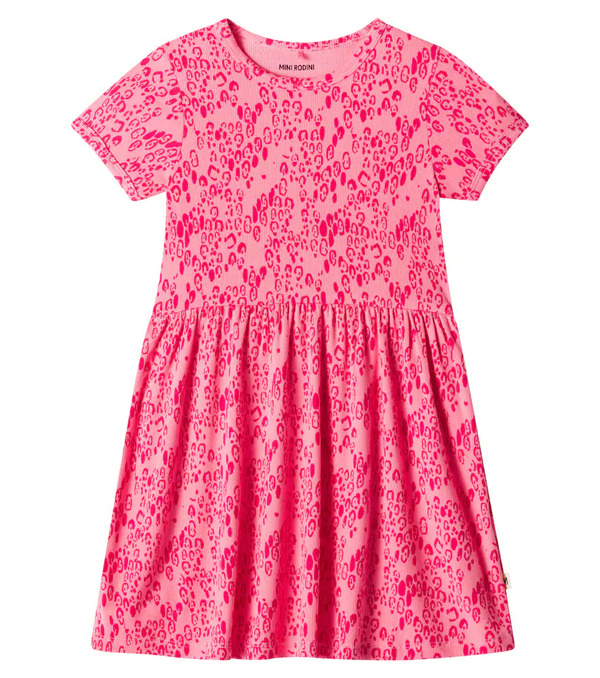  Mini Rodini Mini Rodini Leopard-print Jersey Dress 
