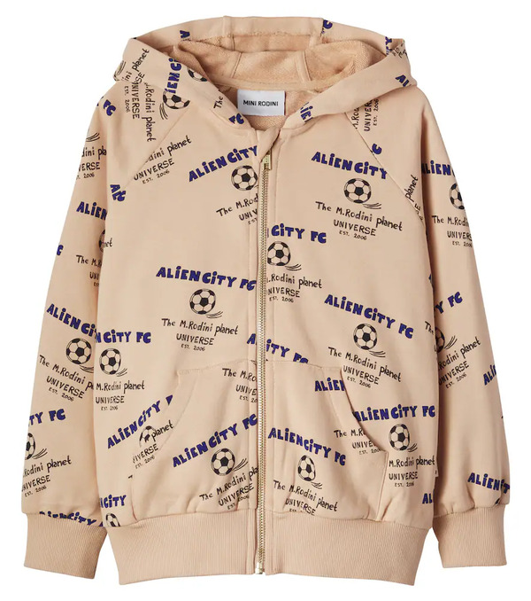 Mini Rodini Mini Rodini Printed Cotton Hoodie 