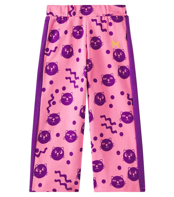  Mini Rodini Mini Rodini Squiggly Cats Cotton Sweatpants 