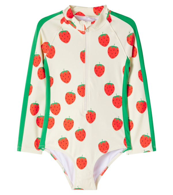  Mini Rodini Mini Rodini Strawberries Rashguard Swimsuit 