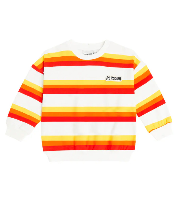  Mini Rodini Mini Rodini Stripe Cotton Jersey Sweatshirt 