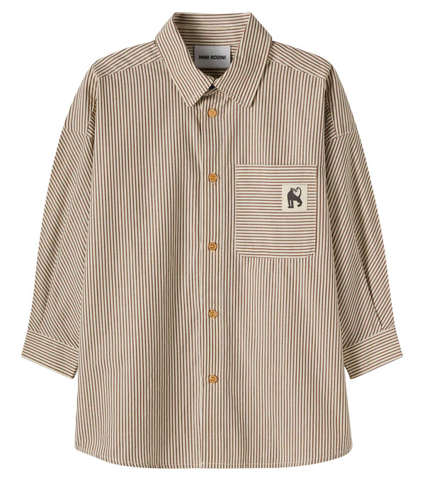  Mini Rodini Mini Rodini Striped Cotton Poplin Shirt 