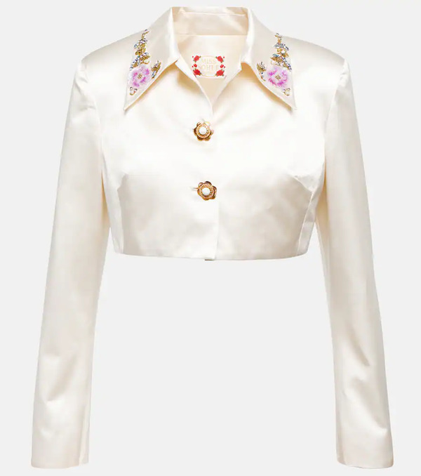  Miss Sohee Miss Sohee Bridal Embellished Silk Jacket And Top Set 