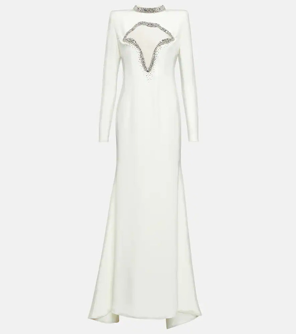  Miss Sohee Miss Sohee Crystal-embellished Silk Cutout Gown 