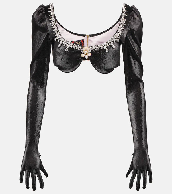  Miss Sohee Miss Sohee Embellished Bra Top With Gloves 