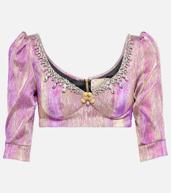  Miss Sohee Miss Sohee Embellished Crop Top 