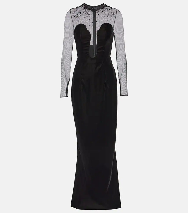  Miss Sohee Miss Sohee Embellished Velvet Gown 