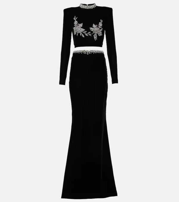  Miss Sohee Miss Sohee Embroidered Crop Top And Maxi Skirt 