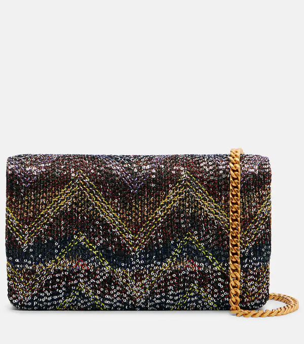  Missoni Missoni Caperdoni Small Leather-trimmed Sequined Crossbody Bag 