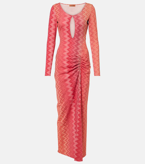  Missoni Missoni Chevron Lamã© Midi Dress 