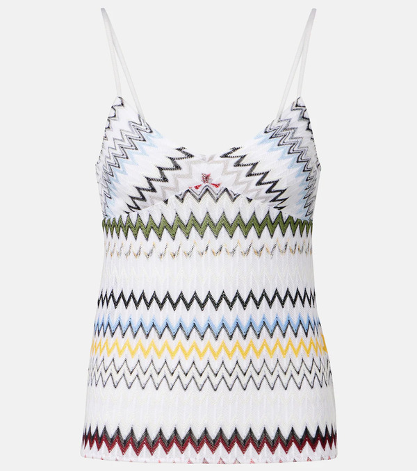 Missoni Missoni Chevron Lamã© Tank Top 