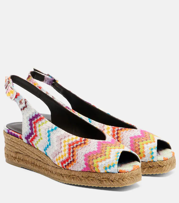  Missoni Missoni Joy 30 Zigzag Lamã© Espadrille Wedges 