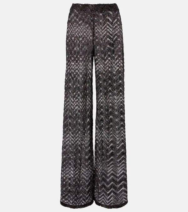  Missoni Missoni Open-knit Wide-leg Pants 