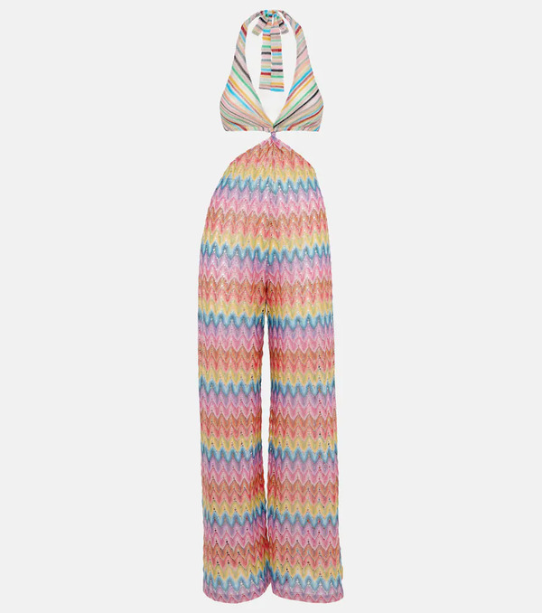  Missoni Missoni Zigzag Cotton-blend Lamã© Jumpsuit 