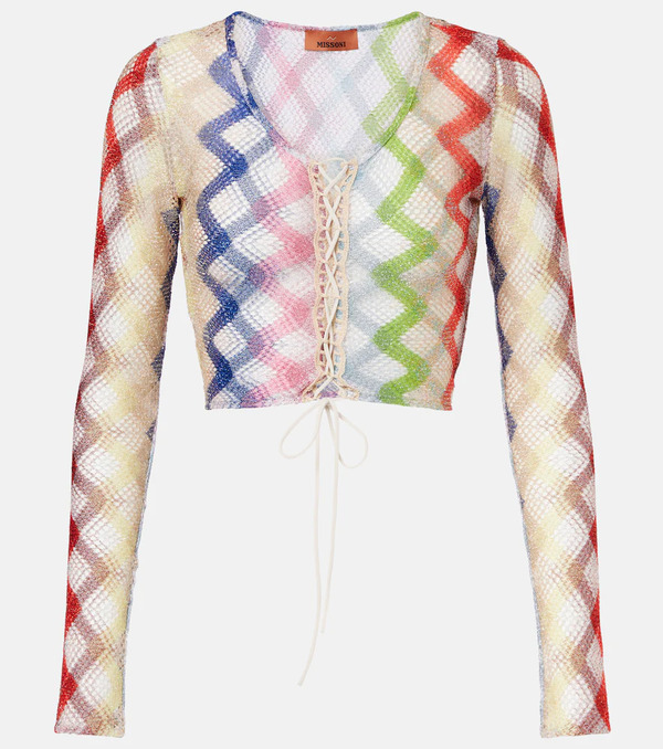  Missoni Missoni Zigzag Crochet Crop Top 
