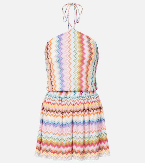  Missoni Missoni Zigzag Halterneck Lamã© Romper 