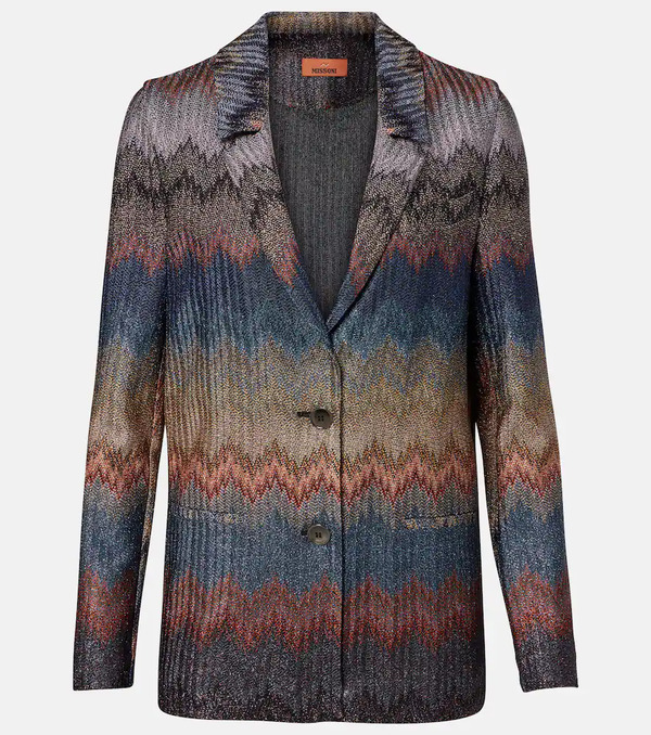  Missoni Missoni Zigzag Lamã© Blazer 