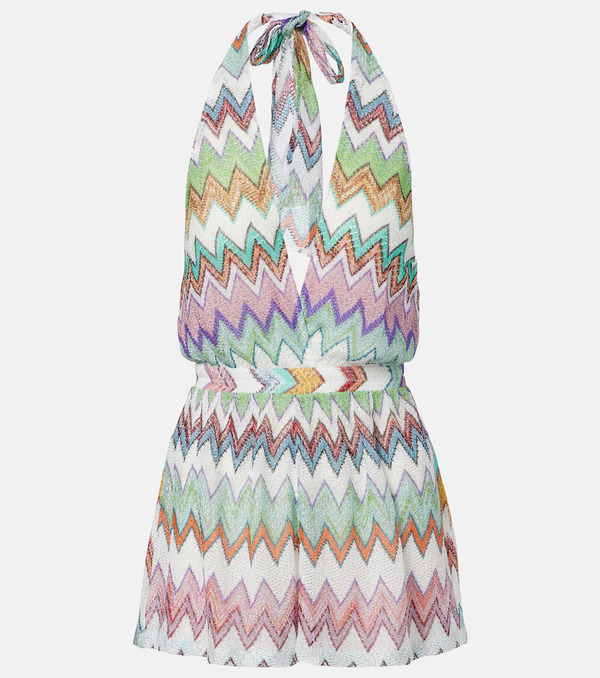  Missoni Missoni Zigzag Lamã© Romper 