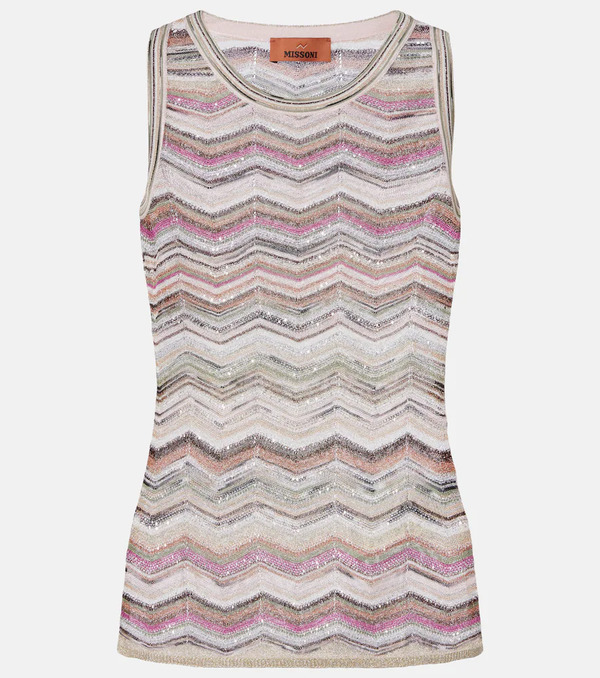  Missoni Missoni Zigzag Sequined Lamã© Top 