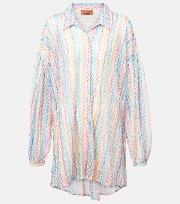  Missoni Missoni Zigzag Sheer Oversized Shirt 