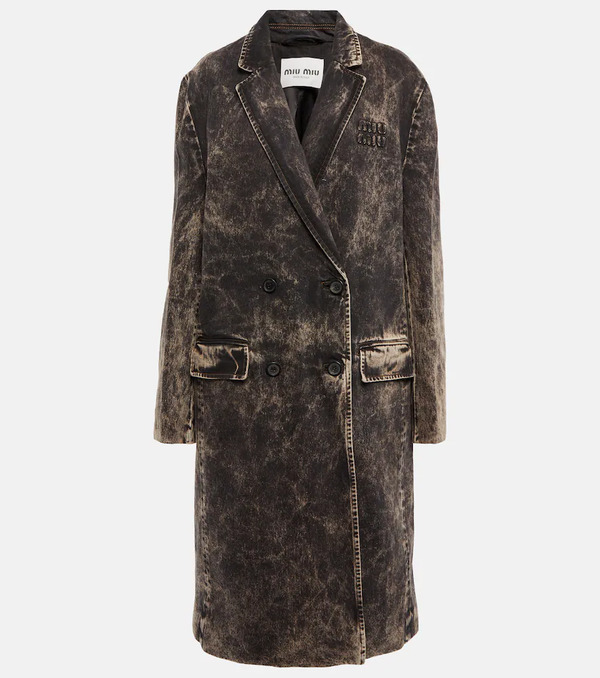  Miu Miu Miu Miu Bleached Denim Coat 
