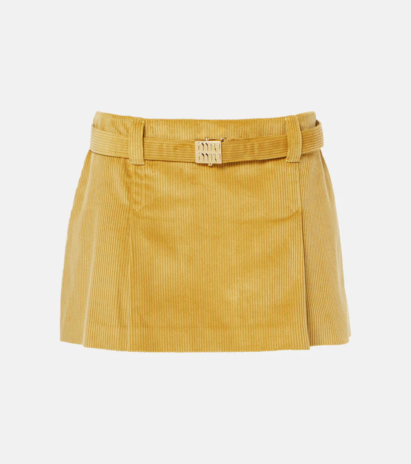  Miu Miu Miu Miu Cotton Corduroy Miniskirt 