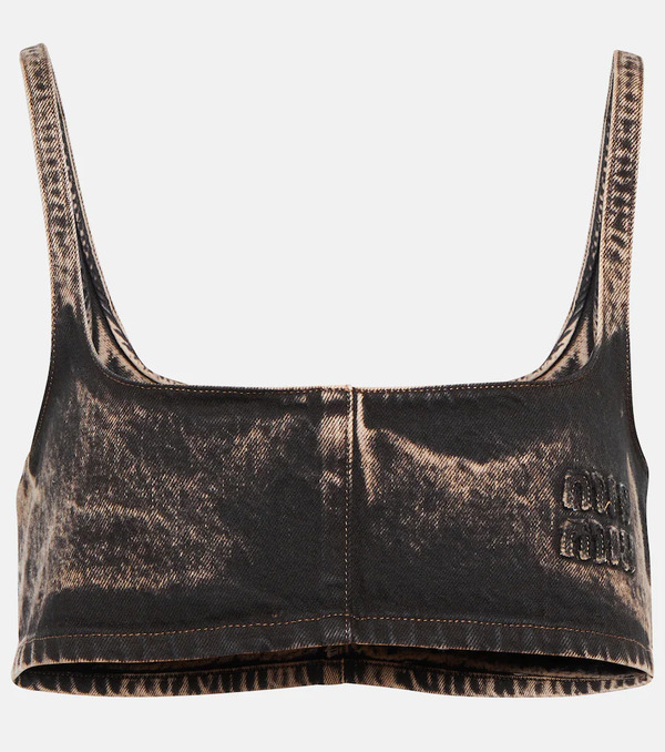  Miu Miu Miu Miu Denim Bralette 
