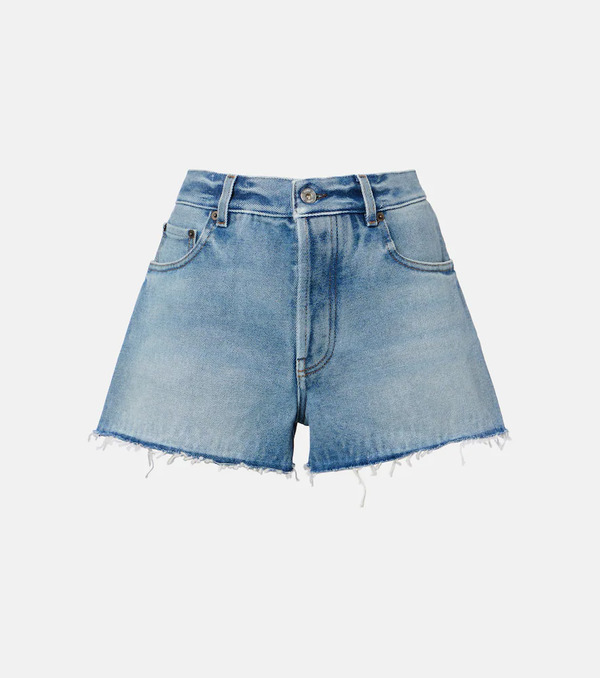 Miu Miu Miu Miu Frayed Denim Shorts 