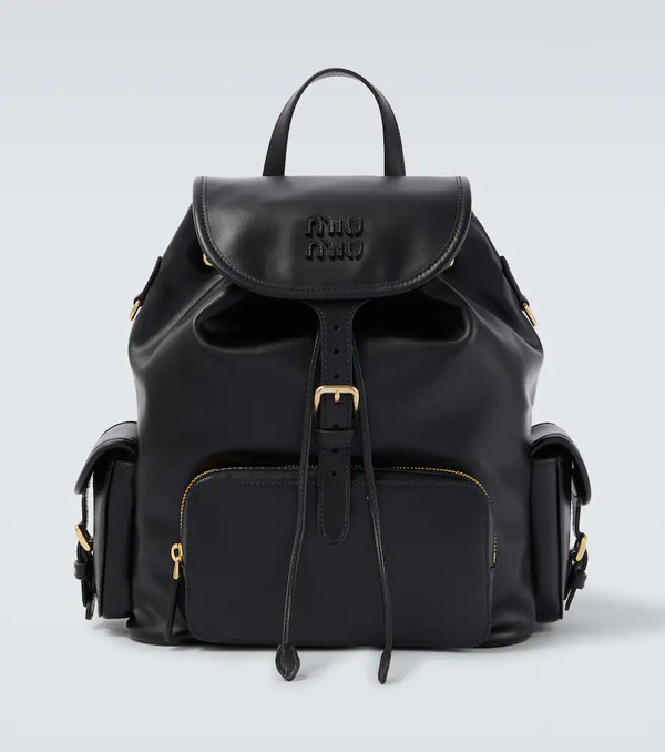  Miu Miu Miu Miu Leather Backpack 