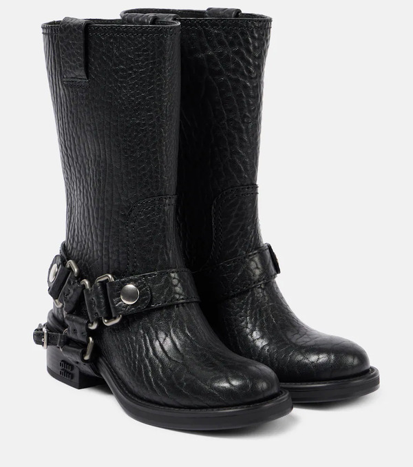  Miu Miu Miu Miu Leather Biker Boots 