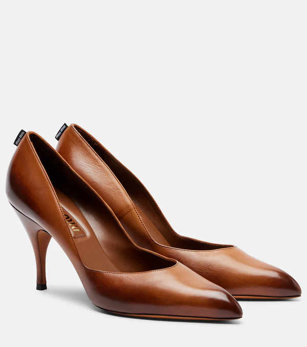  Miu Miu Miu Miu 85 Leather Pumps 