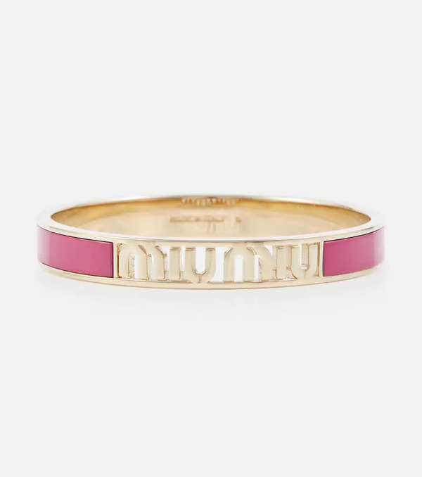 Miu Miu Miu Miu Logo Enameled Bracelet 