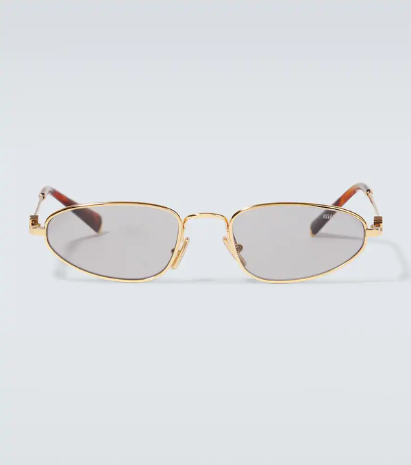  Miu Miu Miu Miu Miu Miu Logo Oval Sunglasses 