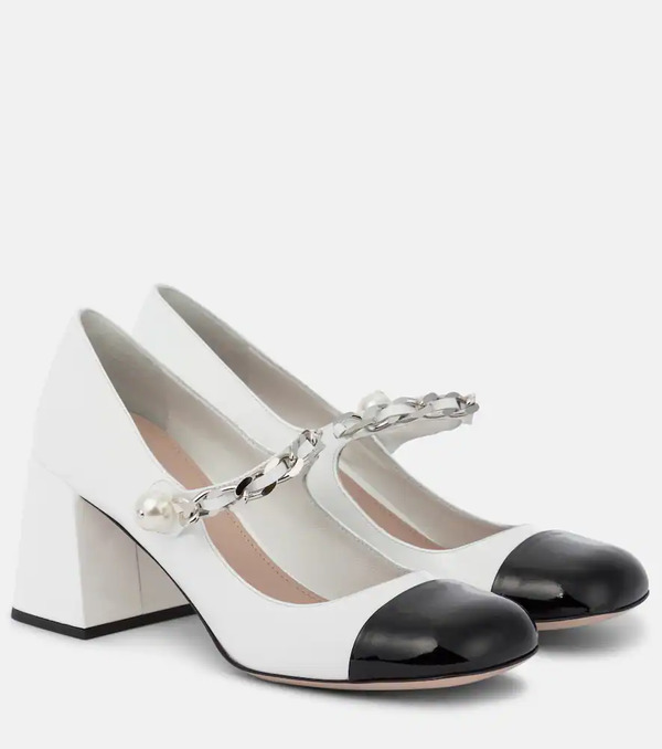  Miu Miu Miu Miu Mary Jane Leather Pumps 