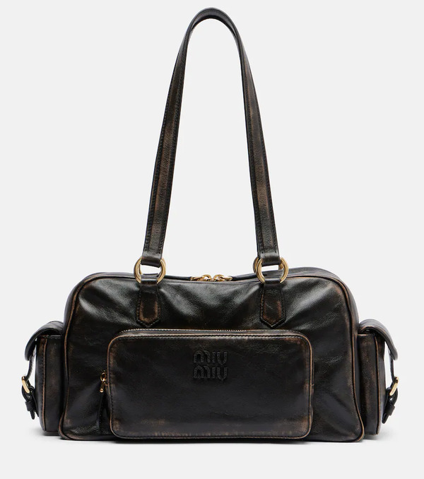  Miu Miu Miu Miu Pocket Leather Shoulder Bag 