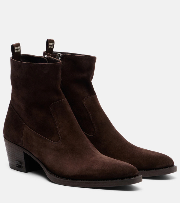  Miu Miu Miu Miu Suede Ankle Boots 