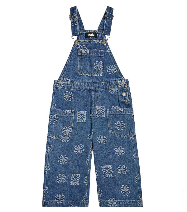  Molo Molo Amber Embroidered Denim Overalls 