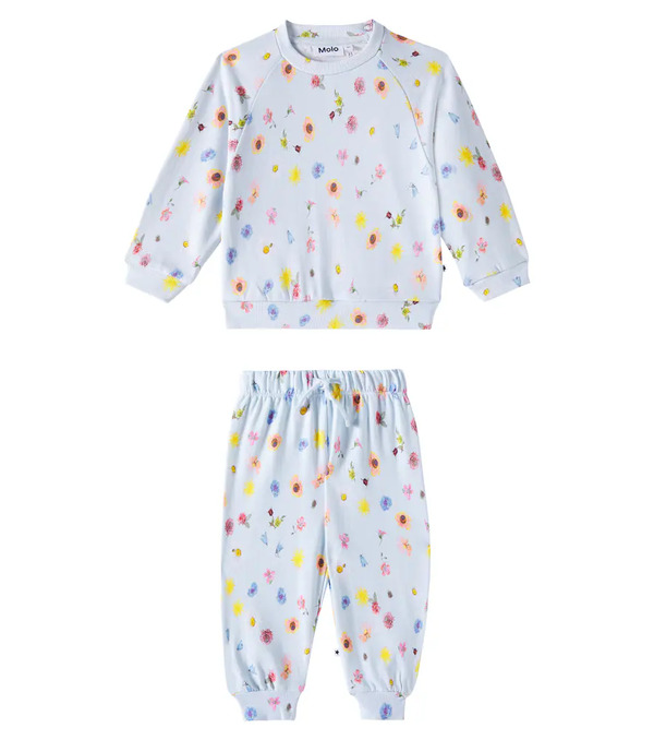  Molo Molo Baby Disc Cotton Sweatshirt And Sweatpants Set 